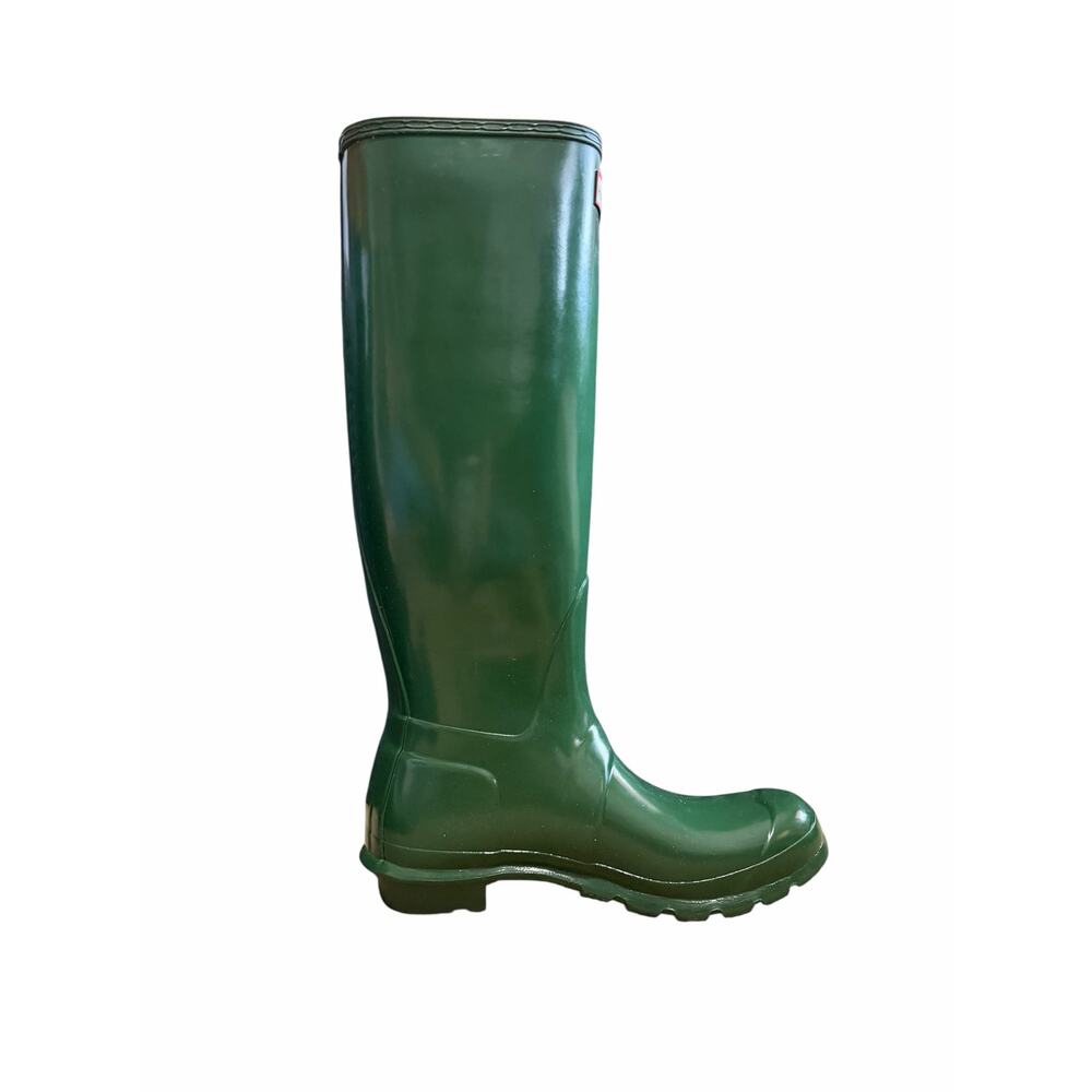 Hunter NEW US Size 8 Original Tall Gloss Womens Rain Boots RARE Hunter Green NIB - Picture 5 of 10